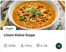 Cremige Linsen-Kokos-Suppe